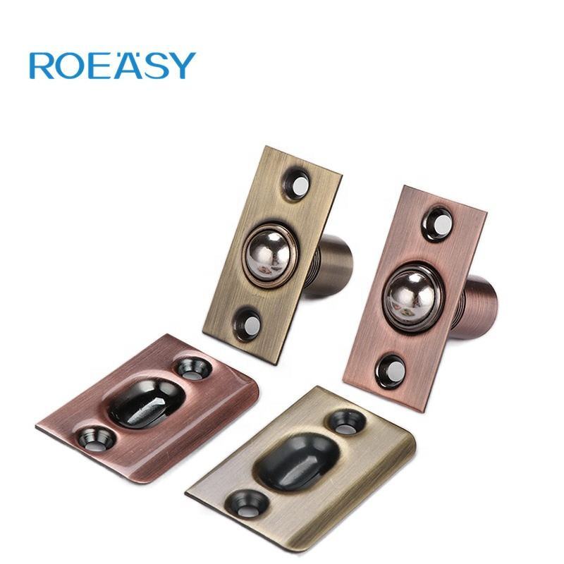 Roeasy 605 Factory Direct Sell Brass Door Security Roller Latch Flush Bolt Cabinet Touch Catch Door Stopper