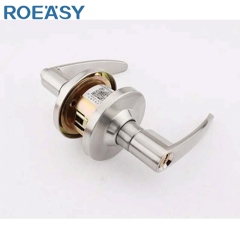 Roeasy door lever handle lock door lock handle set swing entry privacy lockset stainless steel tubular leverset door handle lock
