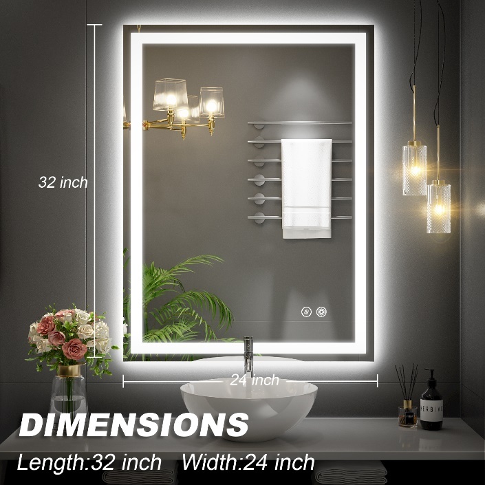 Kahnpan ETL Certificated Frontlit LED Bathroom Mirror-Applications ...