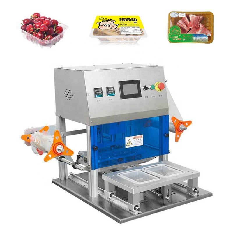 Manual Tabletop Automatic Food Container Tray Sealer Easy Seal Store Commercial Plastic Tray Sealing Machine