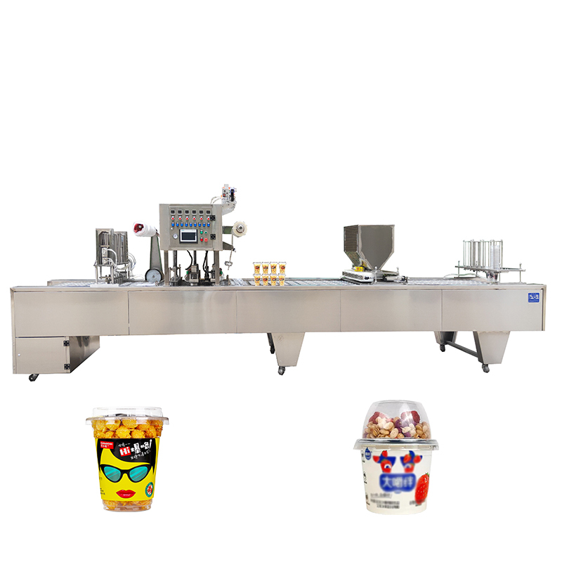 Automatic Linear Popcorn Filling Sealing Capping Machine